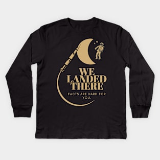 WE LANDED ON THE MOON Kids Long Sleeve T-Shirt